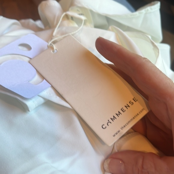 Commense Summer Casual Cap Sleeve Mock Neck Cut Out Long Dress In White Size L - Picture 10 of 13